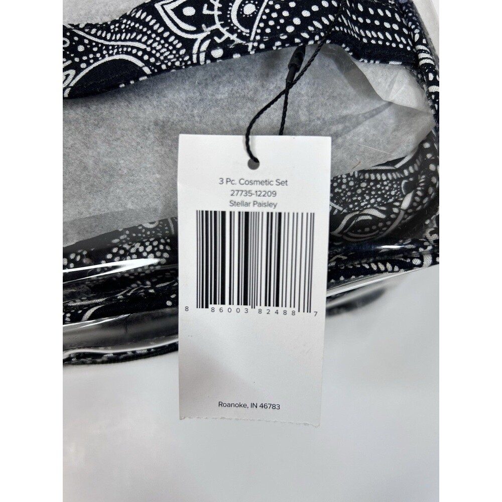 Vera Bradley 3 Pc Cosmetic Set Organizer Makeup Bag Stellar Paisley Mfg $75 NWT - Picture 5 of 8